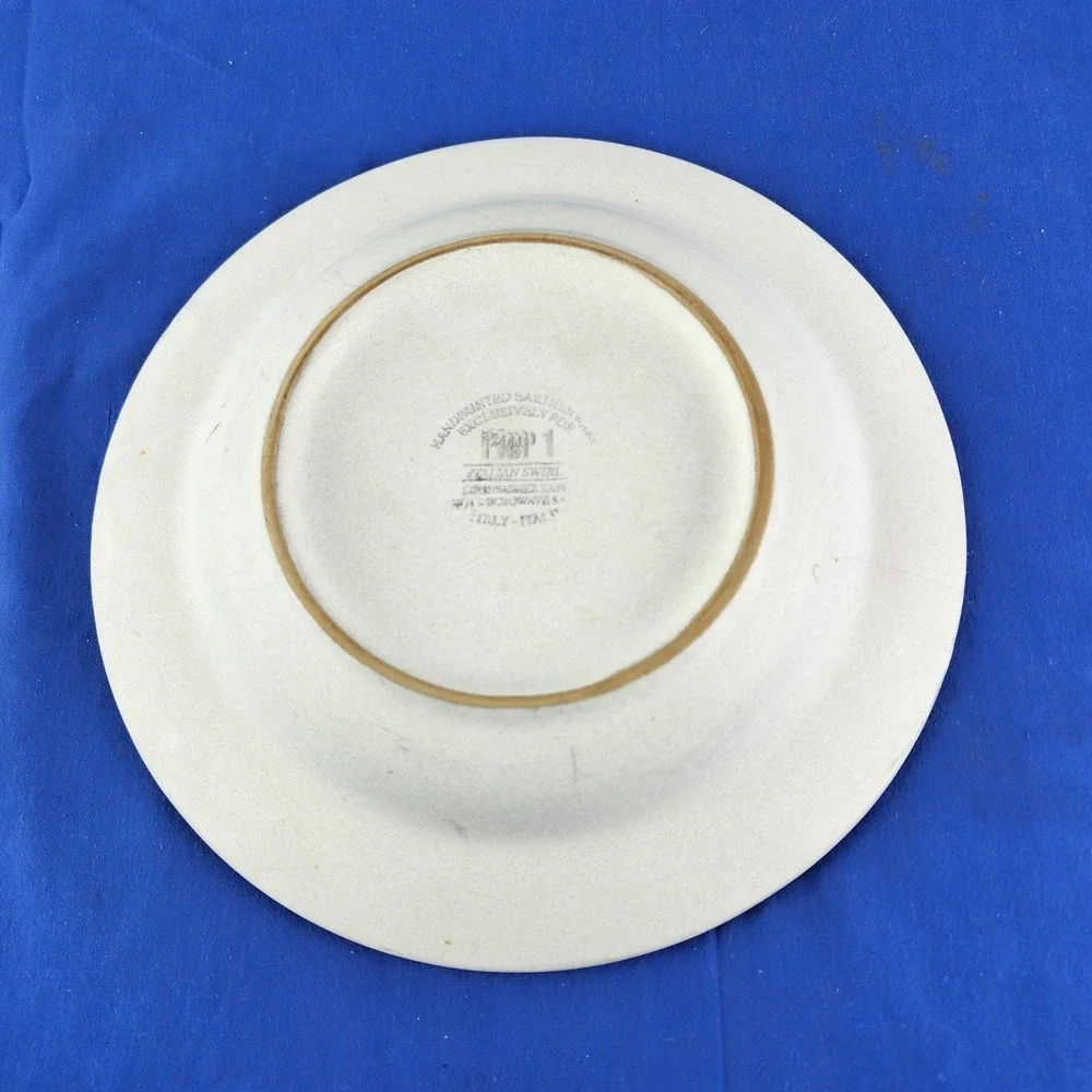 Pier 1 ITALIAN‎ SWIRL Luncheon Salad Plate Bowl 9 1/2